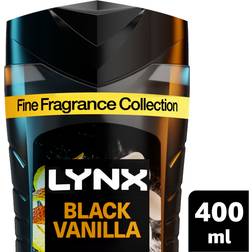 Lynx Fine Fragrance Black Vanilla Body Wash 400ml 3 Pack