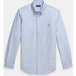 Polo Ralph Lauren Icon Logo Stripe Oxford Shirt Custom Fit - Blue