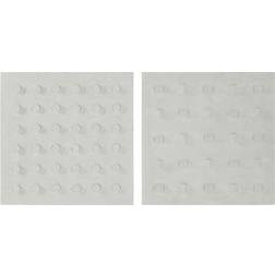 Home ESPRIT Modern White Vægdekorationer 80x80cm 2stk