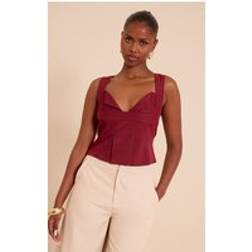 PrettyLittleThing Layered Corset - Deep Red