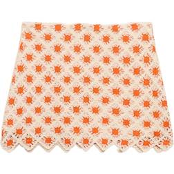 Mango Crochet Mini Co-Ord Skirt - Orange
