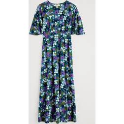 Seasalt Cornwall Half Sleeve Maxi Dress - Crayon Floral Dark