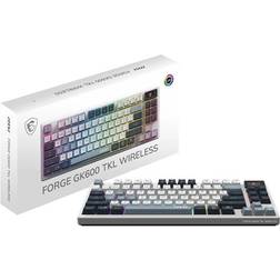 MSI Forge GK600 Tastatur Amerikansk Engelsk Hvid