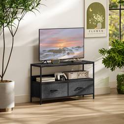 Homcom Cabinet with 2 Foldable Linen Drawers TV Bench