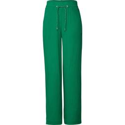Cecil Damen Wide Leg Musselin Hose - Grasgrün