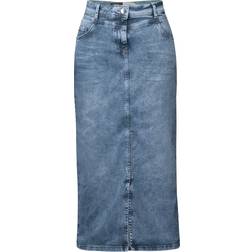Cecil Maxi Jeansrock - Blau