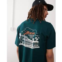 adidas Country Club Scenic Graphic T-shirt - Gran/Orange/Hvid