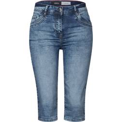 Cecil Damen Jeansshorts - Blue Denim