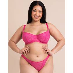 Curvy Kate All Night Lace Balcony Bra - Hot Pink/Blush
