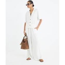 River Island Blend Wide Leg Trousers - White