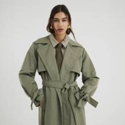 River Island Womens Relaxed Wrap Trench Coat - Khaki