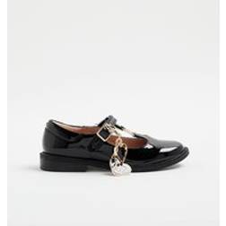 River Island T-Bar Charm Ballet Pumps - Black