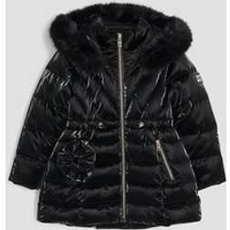 River Island Girls High Shine Padded Coat Set - Black