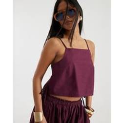 River Island Petite Sleeveless Poplin Cami Top - Purple