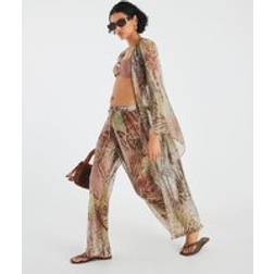 River Island Womens - Khaki Animal Print Kaftan