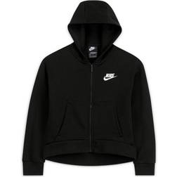 Nike Older Kid's Sportswear Club Fleece Full Zip Hoodie - Black/White (DC7118-010)