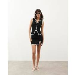 River Island Womens Black Tipped Mini Skirt - XL