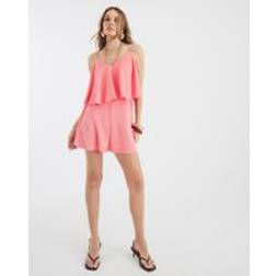 River Island Double Layered Playsuit - Pink