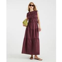 River Island Drawstring Tiered Maxi Dress - Purple