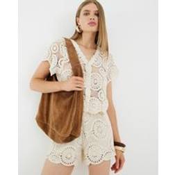 River Island Womens Suede Shoulder Bag - Brown