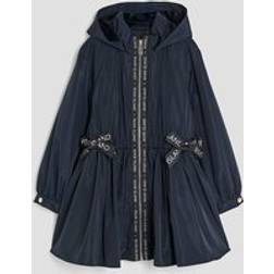 River Island Girls Hooded Raincoat - Navy Peplum