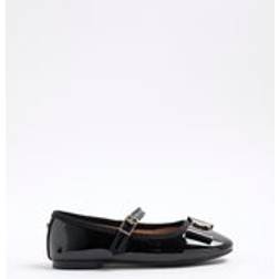 River Island Girls Black Ri Bow Ballet Pumps - 4