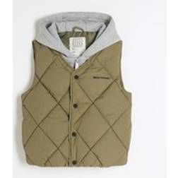 River Island Boys Hybrid Hooded Padded Gilet - Khaki