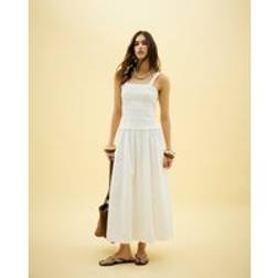 River Island Womens Shirred Midi Dress - White