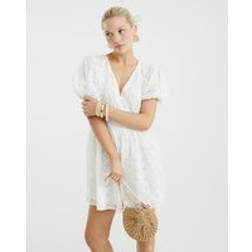 River Island Premium Broderie Mini Dress - White