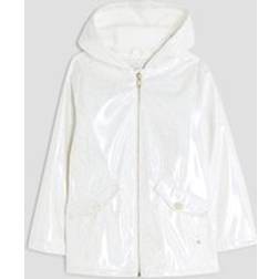 River Island Girls White Glitter Hooded Raincoat - White