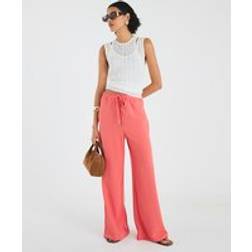 River Island Drawstring Wide Leg Trousers - Orange