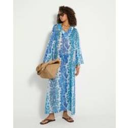 River Island Womens Long Sleeve Paisley Maxi Tunic Dress - Blue