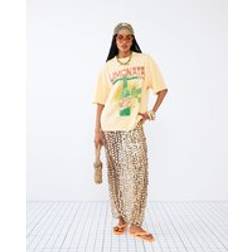 River Island Womens Yellow Short Sleeve Limonata Drink T-Shirt - Yellow