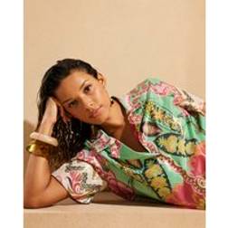River Island Floral Beach Resort Shirt - Green