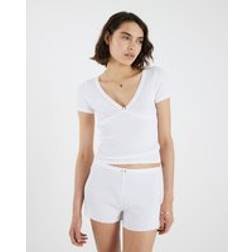 River Island Womens Rosette Pointelle Loungewear Set - White