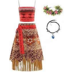 Hiigyl Princess Vaiana Cosplay Costume with Accessories