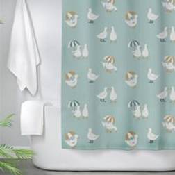 Dunelm Darcy Duck Shower Curtain Seafoam