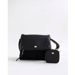 River Island Flap Over Cross Body Bag - Black