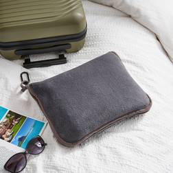 Dunelm 2 in 1 Travel and Blanket - Neck Pillow Grey