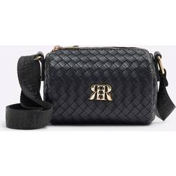 River Island Girls Black Weave Cross Body Bag