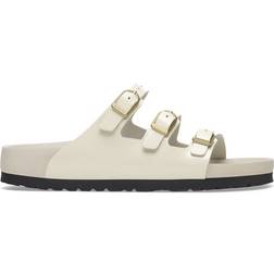 Birkenstock Florida Exquisite Natural Leather Patent - High Shine Ecru