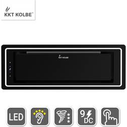 KKT Kolbe Dunstabzugshaube 72 cm Edelstahl Schwarz Glas