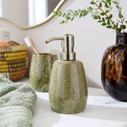 Dunelm Green Glaze Soap Dispenser