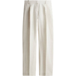 H&M Light Beige MAMA Before After Linen Blend Trousers Size S