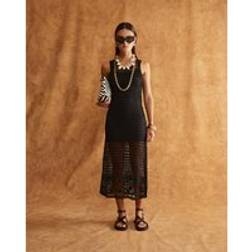 River Island Crochet Maxi Dress - Black