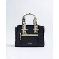 River Island Womens Black Ri Monogram Grab Handle Tote Bag - Black