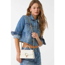 Stradivarius Crossbody Bag With Round Clasp - White