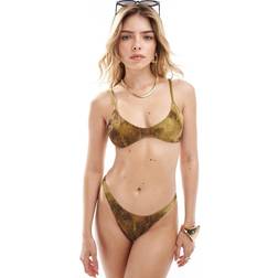 Bershka Bikiniunderdel I Mesh - Grön