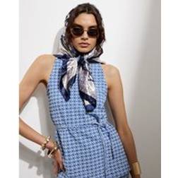 River Island Womens Sleeveless Geometric Print Tunic Top - Blue