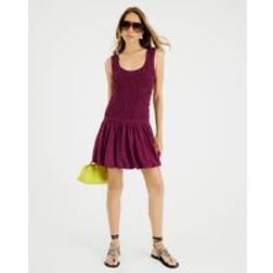 River Island Blend Shirred Mini Dress - Purple